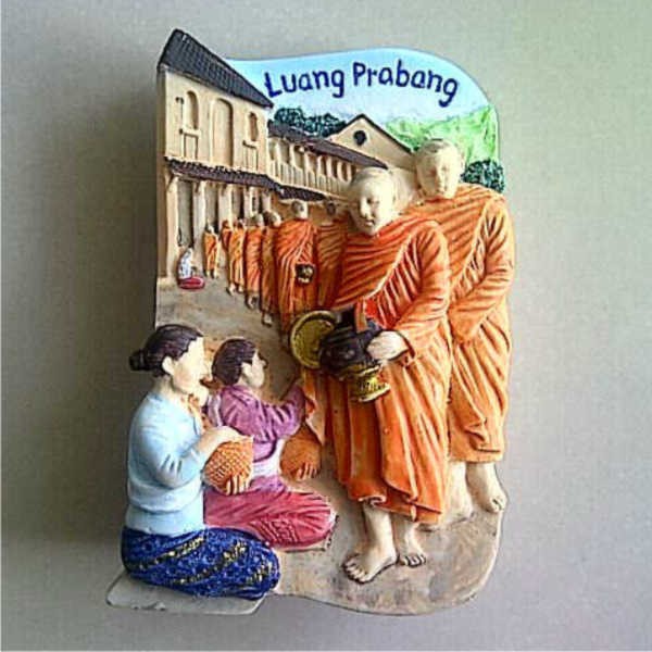 Jual Souvenir Magnet kulkas Laos Bhiksu