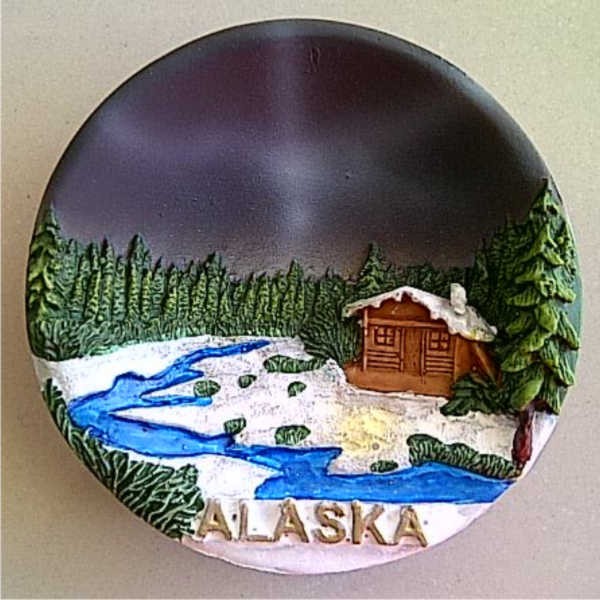 Jual Souvenir Magnet kulkas Alaska bulat Kanada