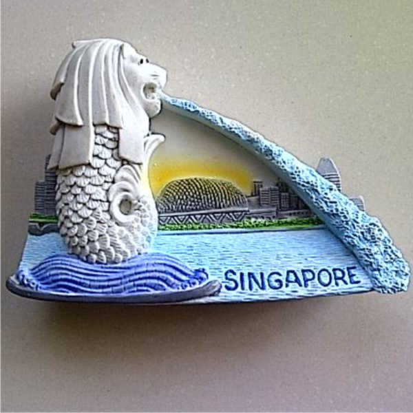 Jual Souvenir Magnet kulkas Merlion Singapore