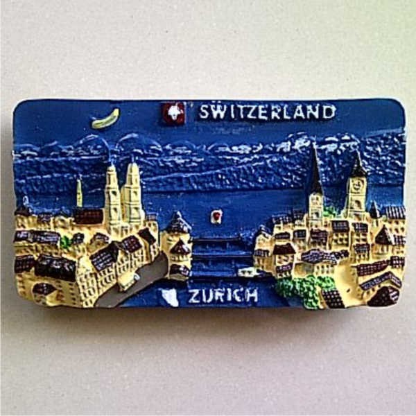 Jual Souvenir Magnet kulkas Zurich Swiss