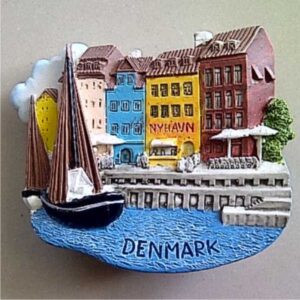 Jual Souvenir Magnet kulkas Denmark Pelabuhan