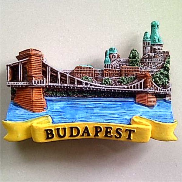 Jual Souvenir Magnet kulkas Budapest Bridge Hungaria
