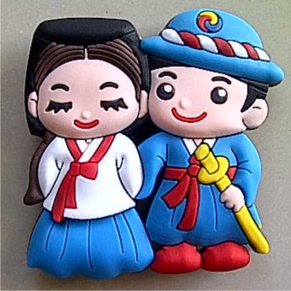Jual Souvenir Magnet kulkas Pasangan Korea B