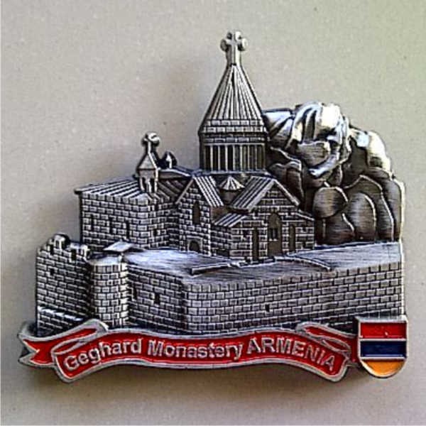 Jual Souvenir Magnet kulkas Geghard Monastery Metal Armenia