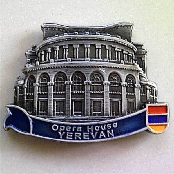 Jual Souvenir Magnet kulkas Opera House Yerevan Metal