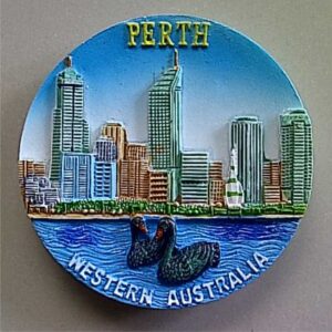Jual Souvenir Magnet kulkas Perth Bulat Australia