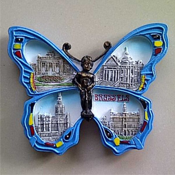 Jual Souvenir Tempelan kulkas Butterfly Brussels Belgia
