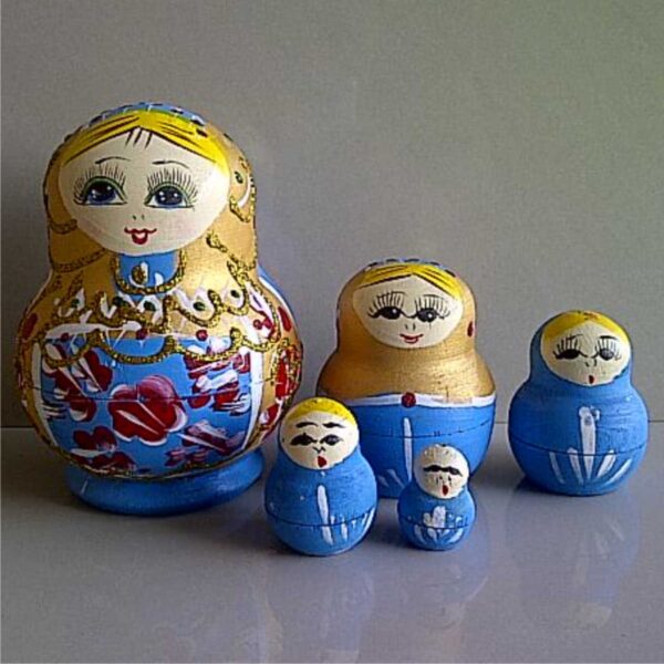 Jual Souvenir Boneka Matryoshka Rusia Biru Muda