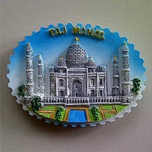 Jual Souvenir Tempelan kulkas Taj Mahal India Oval