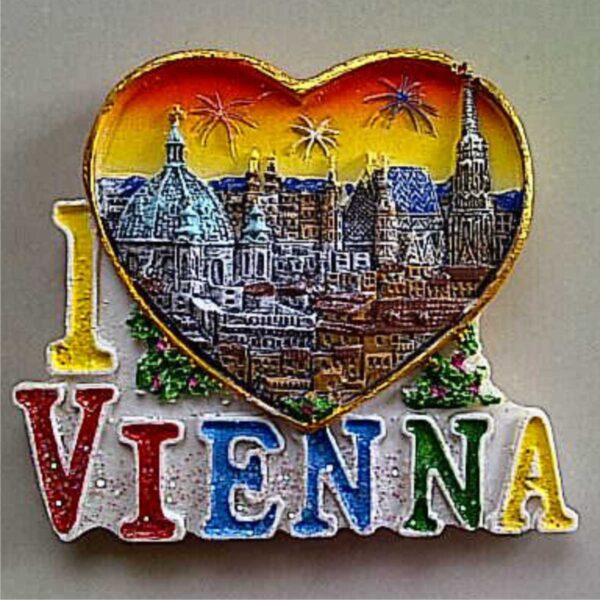 Jual Souvenir Tempelan kulkas I Love Vienna Austria