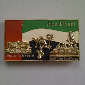 Jual Souvenir Tempelan kulkas Bendera Abu Dhabi Metal