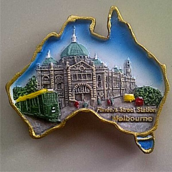 Jual Souvenir Magnet kulkas Melbourne Peta Australia