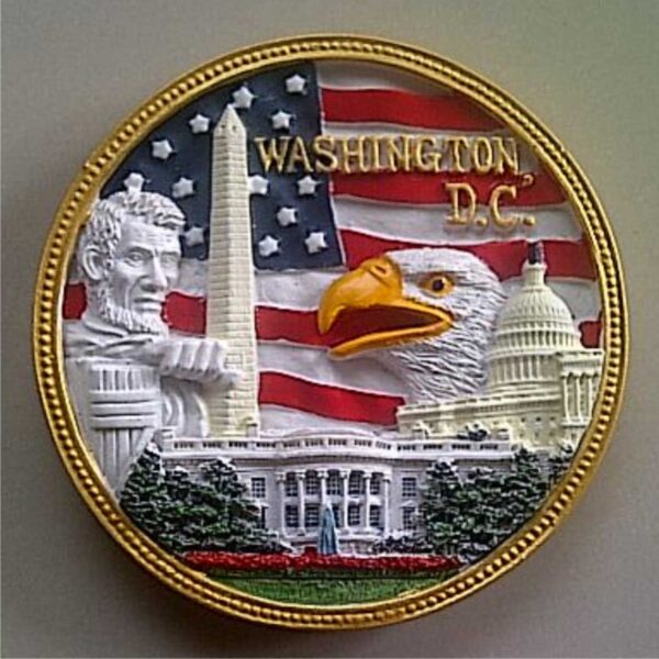 Jual Souvenir Magnet kulkas Washington DC Bulat Amerika