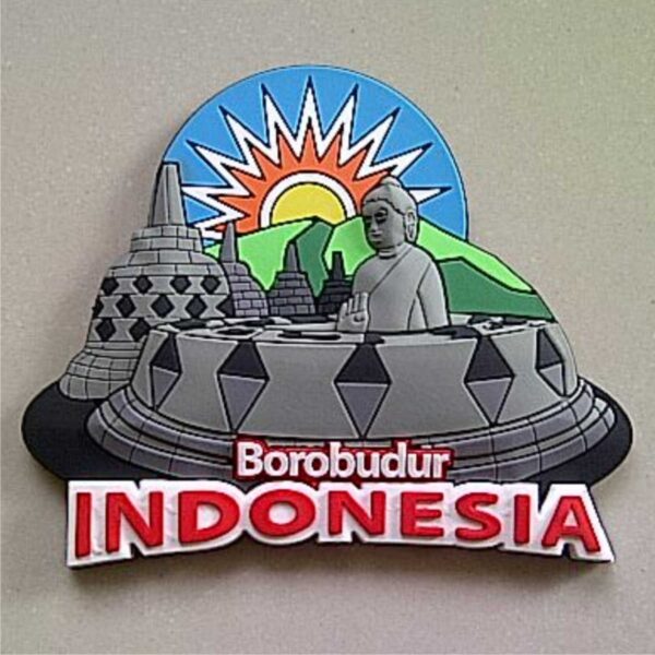 Jual Souvenir Magnet kulkas Candi Borobudur Indonesia