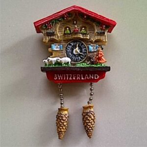 Jual Souvenir Magnet kulkas Swiss Jam Coklat