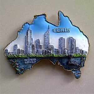 Jual Souvenir Magnet kulkas Peta Perth Australia