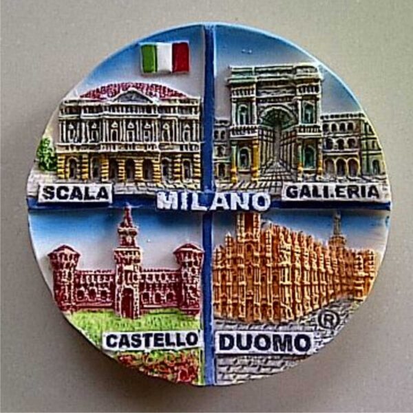 Jual Souvenir Magnet kulkas Kota Milan Italia