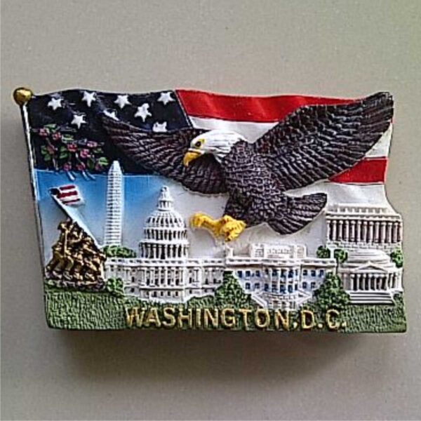 Jual Souvenir Magnet kulkas Washington DC Elang Amerika