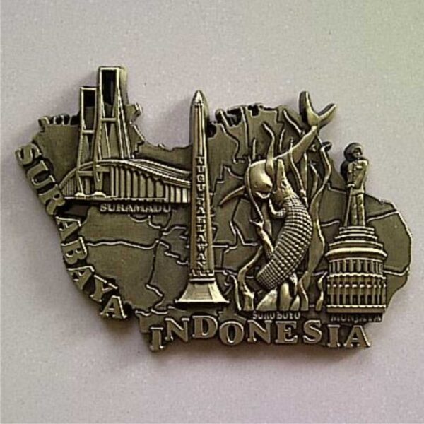 Jual Souvenir Magnet kulkas Surabaya Metal Indonesia