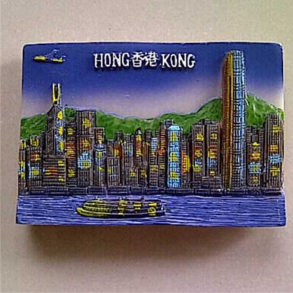 Jual Souvenir Magnet kulkas Hongkong Ungu